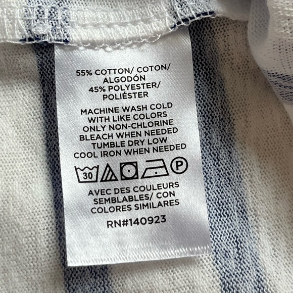 NWT LOFT Stripe Cotton Blend Racerback Tank Top Size L - Picture 5 of 10